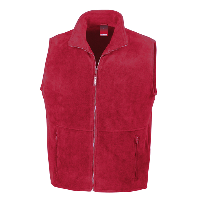 R037X Result Polartherm Fleece Bodywarmer Red Front