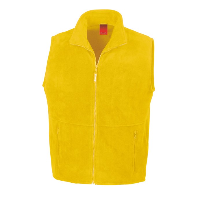 R037X Result Polartherm Fleece Bodywarmer Yellow Front
