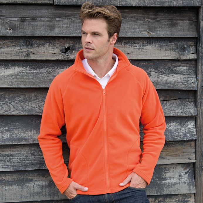 Result R114X Core Microfleece Jacket Orange Front Model