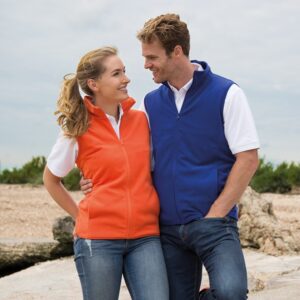 Result R116X Core Microfleece Gilet Navy and Orange Front