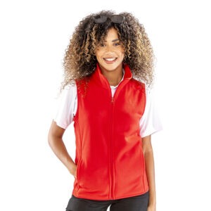 Result R116X Core Microfleece Gilet Red Front Model