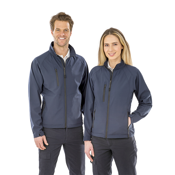 Result R128M Base Layer Softshell Jacket Navy Front Model