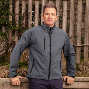Result R128M Base Layer Softshell Jacket Grey Model Front