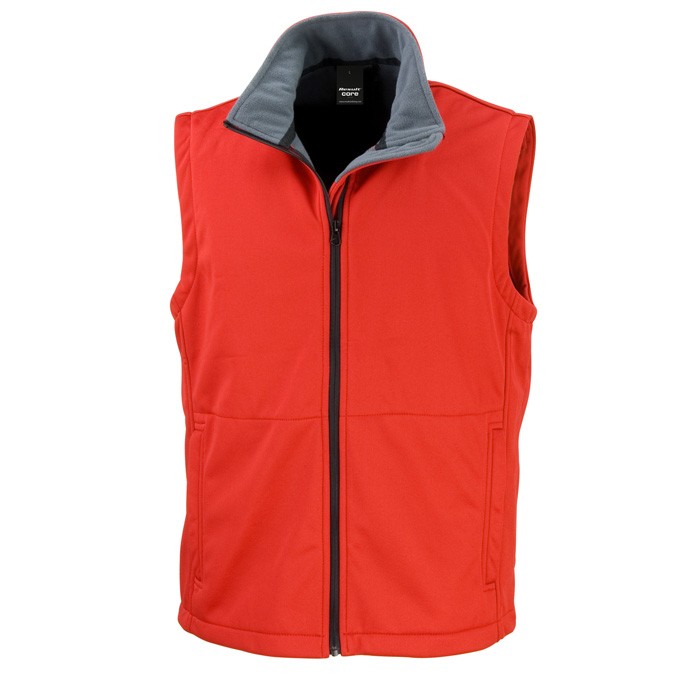 Result Core R214X Softshell Bodywarmer Red Front