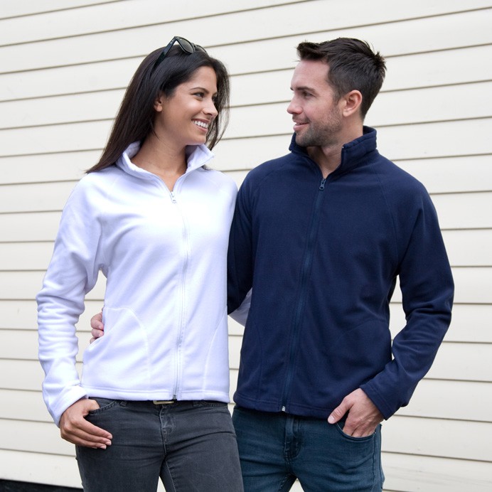 R114X Result Core Microfleece Jacket Navy and White on Models