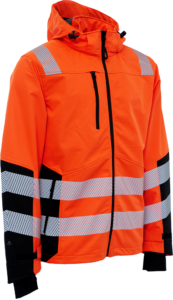 ELKA 116503R Visible Xtreme Recycled Softshell jacket - Hi Vis Orange - Front