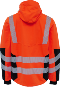 ELKA 116503R Visible Xtreme Recycled Softshell jacket - Hi Vis Orange - Rear