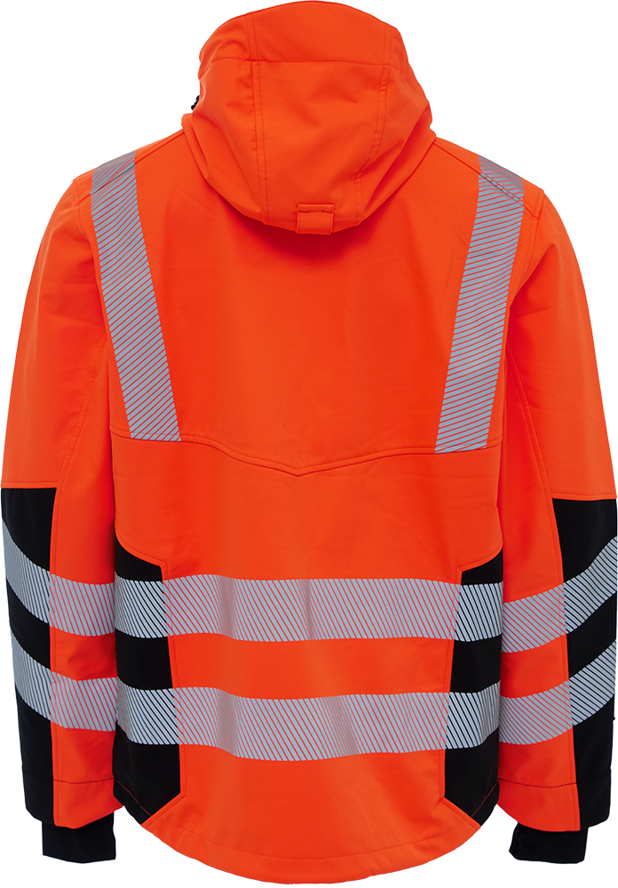 ELKA 116503R Visible Xtreme Recycled Softshell jacket - Hi Vis Orange - Rear