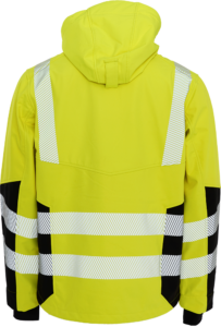 ELKA 116503R Visible Xtreme Recycled Softshell jacket - Hi Vis Yellow - Rear