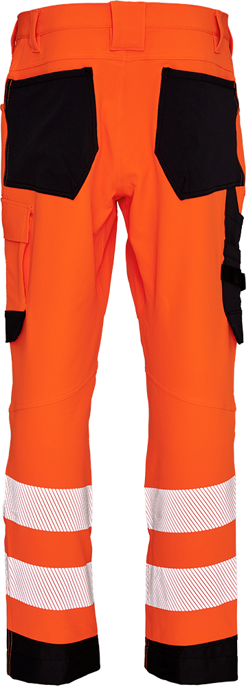 ELKA Visible Xtreme Recycled Waist Trousers - 282404R - Hi Vis Orange - Rear