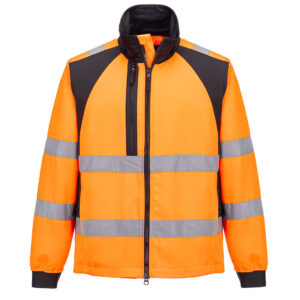 Portwest CD861 WX2 Eco Hi-Vis Work Jacket - Orange/Black - Orange hi vis work jacket