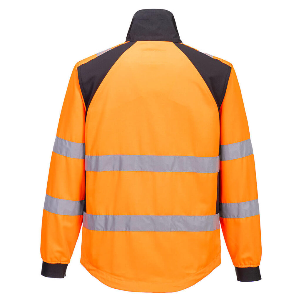 Portwest CD861 WX2 Eco Hi-Vis Work Jacket - Orange/Black - Orange hi vis work jacket - Rear
