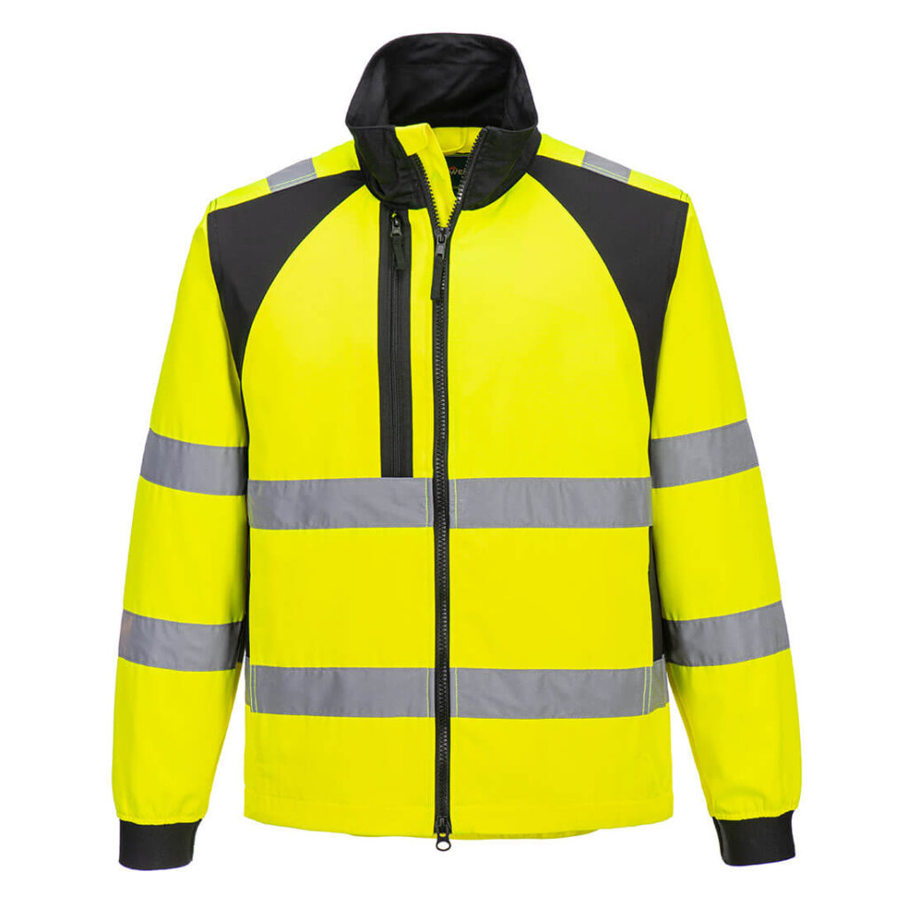 Portwest CD861 WX2 Eco Hi-Vis Work Jacket - Yellow/Black - Yellow hi vis work jacket