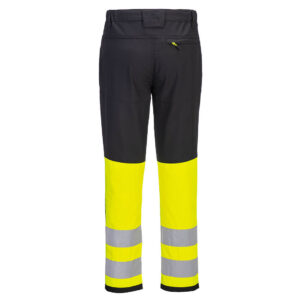 Portwest CD888 WX2 Eco Hi-Vis Class 1 Service Trousers - Yellow/Black - Rear