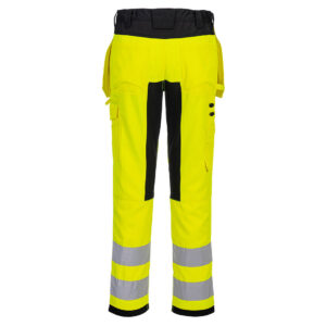 Portwest CD889 WX2 Eco Hi-Vis Holster Pocket Trousers - Yellow/Black - Rear