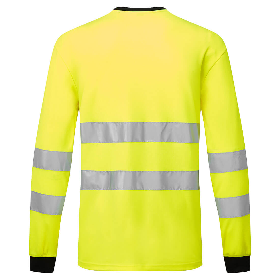 Portwest PW221 PW2 Hi-Vis T Shirt Long Sleeve - Hi Vis Orange Long Sleeve T Shirt Rear