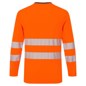 Portwest DX416 DX4 Hi-Vis T-Shirt Long Sleeve - Orange rear
