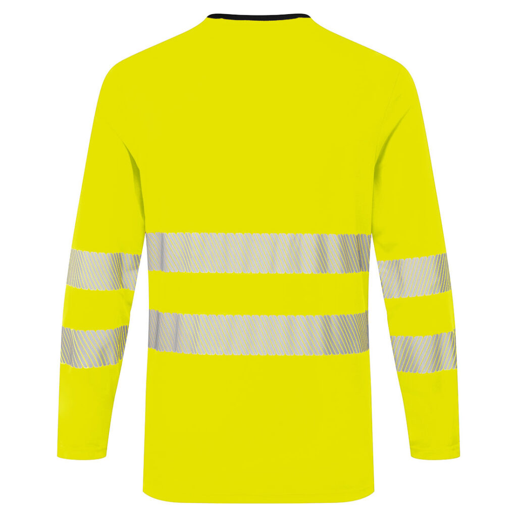 Portwest DX416 DX4 Hi-Vis T-Shirt Long Sleeve - Yellow rear
