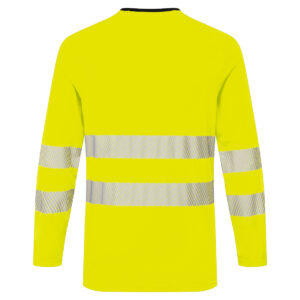 Portwest DX416 DX4 Hi-Vis T-Shirt Long Sleeve - Yellow rear
