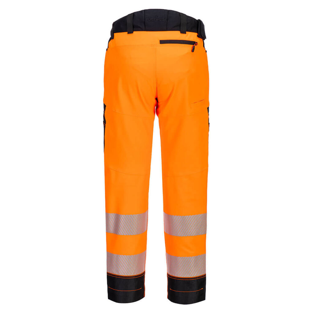 Portwest DX453 DX4 Hi-Vis Service Trousers - Orange Rear