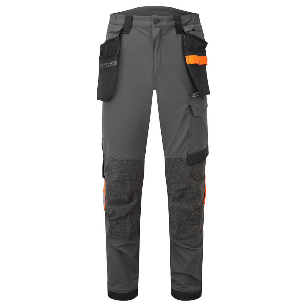 Portwest EV440 EV4 Stretch Holster Trousers - Grey - Front