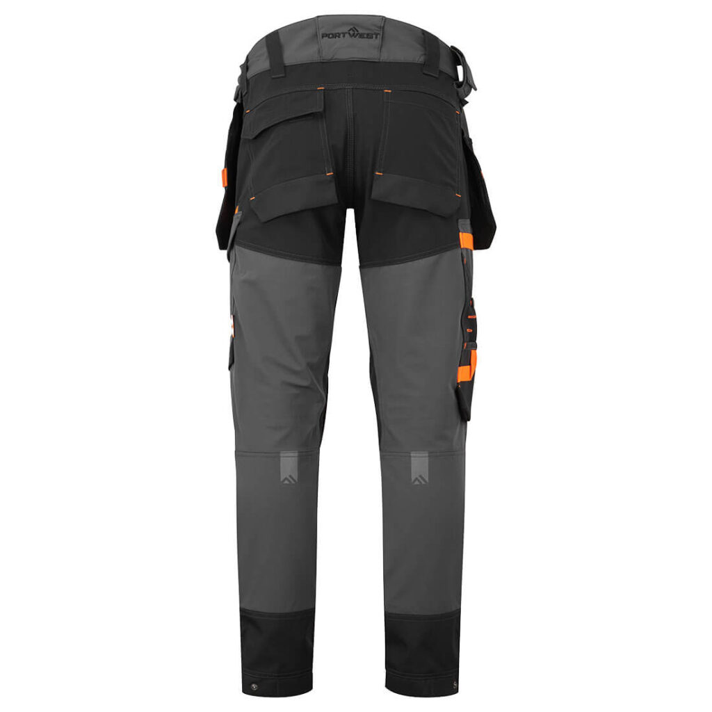 Portwest EV440 EV4 Stretch Holster Trousers - Grey - Rear