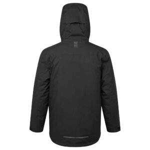 Portwest EV461 EV4 Winter Parka - Black with Green Hood inside - Rear