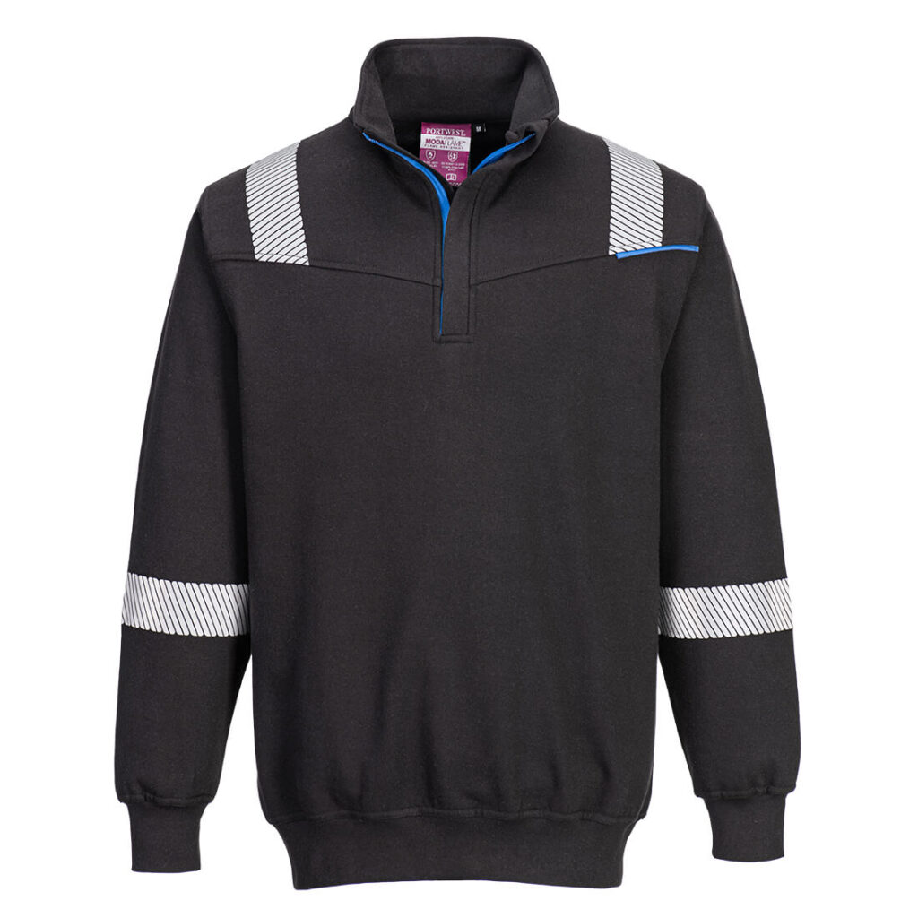 Portwest FR710 WX3 Flame Resistant Sweatshirt - Black