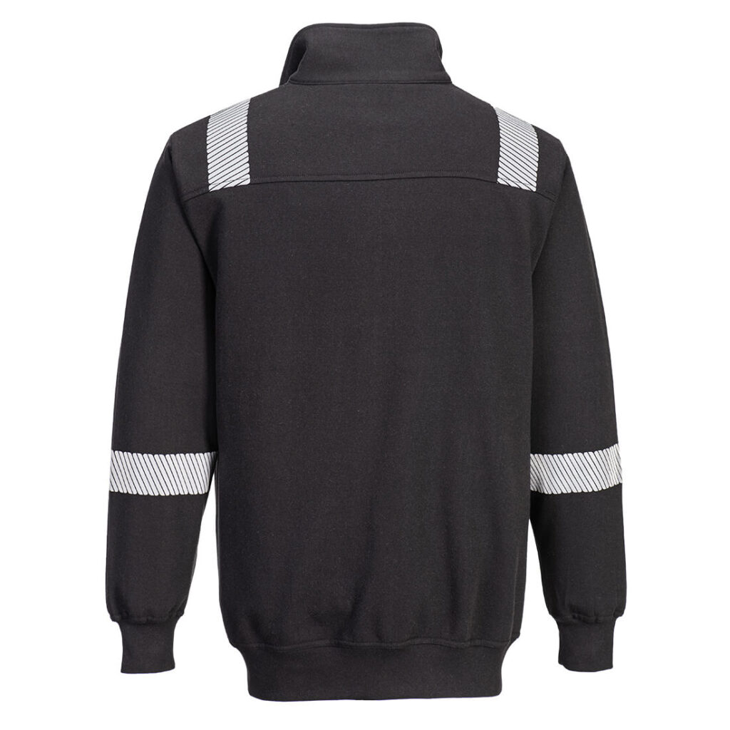 Portwest FR710 WX3 Flame Resistant Sweatshirt - Black Rear