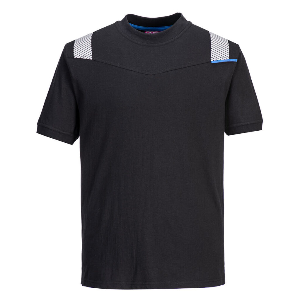Portwest FR712 WX3 Flame Resistant T-Shirt - Black Front