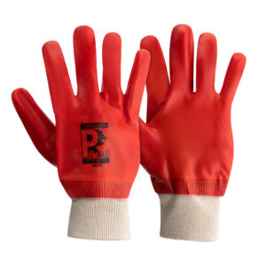 Coloursafe Pred PVC Safety Gloves Red Pairs
