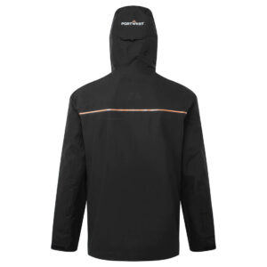 Portwest S385 Shell Rain Jacket - Black rear