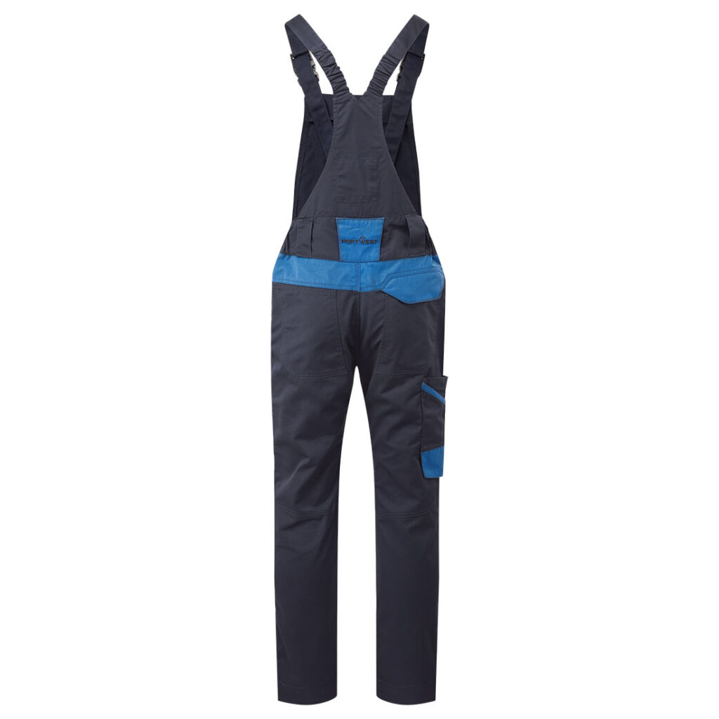 Portwest T746 WX3 Industrial Wash Bib and Brace - Navy Rear