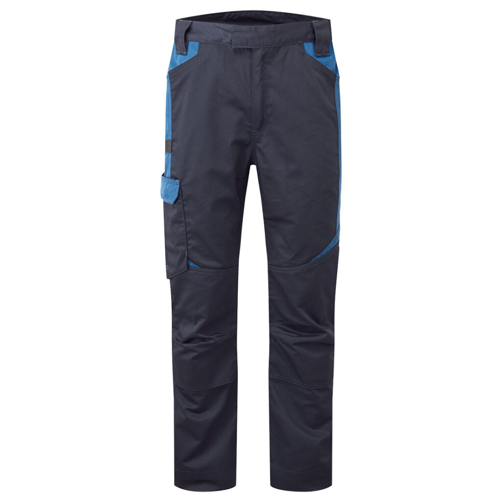 Portwest T747 WX3 Industrial Wash Trousers - Navy Front