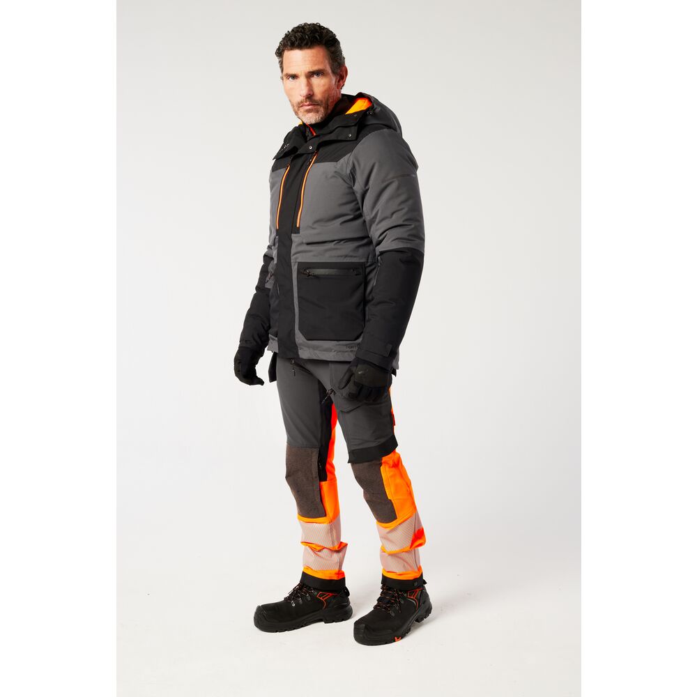 Portwest EV461 EV4 Winter Parka - Grey/Black - Front Model