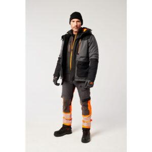 Portwest EV461 EV4 Winter Parka - Grey/Black - Front Model