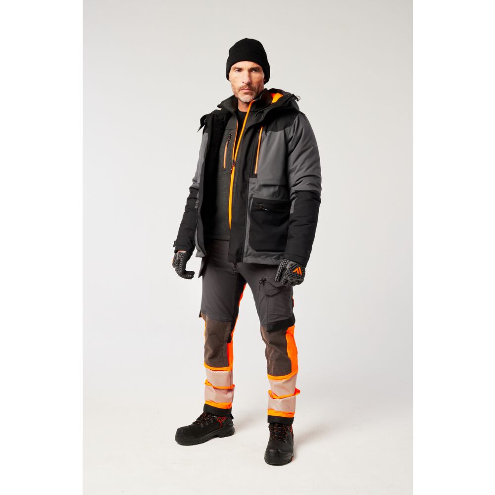 Portwest EV461 EV4 Winter Parka - Grey/Black - Front Model