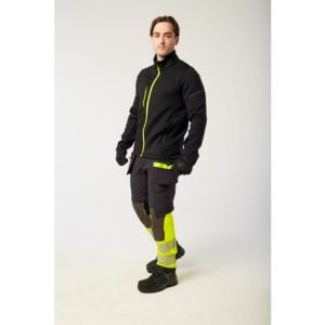 Portwest EV464 EV4 Softshell Bomber Jacket - Black - Front Model