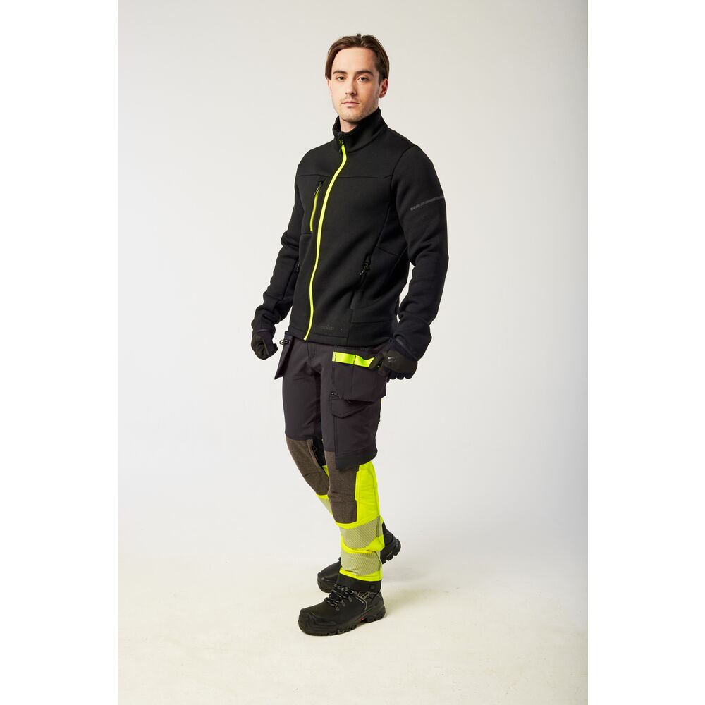 Portwest EV464 EV4 Softshell Bomber Jacket - Black - Front Model