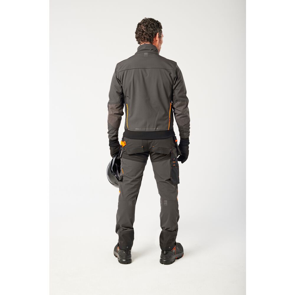 Portwest EV464 EV4 Softshell Bomber Jacket - Grey - Rear Model