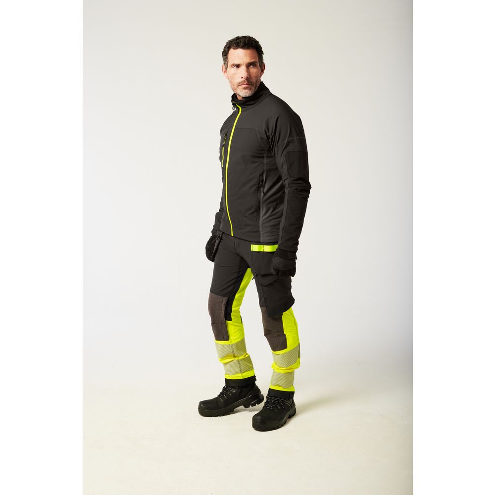Portwest EV475 EV4 Stretch Work Jacket - Black/Yellow - Front Model