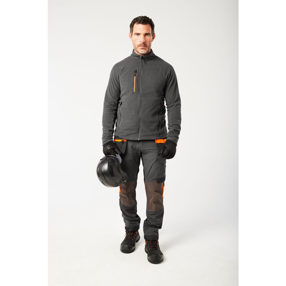 Portwest EV480 EV4 Textured Fleece - Grey - Model Front