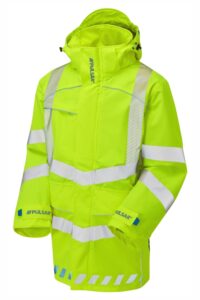 PULSAR EVO100 EVOLUTION Hi Vis Yellow Storm Coat Front Angle