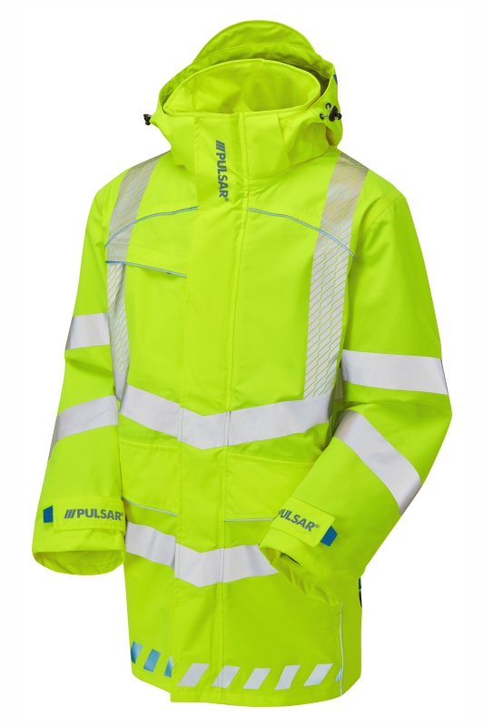 PULSAR EVO100 EVOLUTION Hi Vis Yellow Storm Coat Front Angle