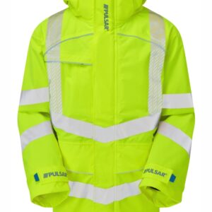 PULSAR EVO100 EVOLUTION Hi Vis Yellow Storm Coat Front