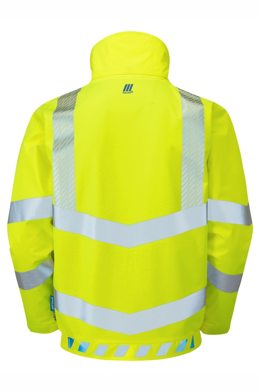 PULSAR EVO103 EVOLUTION Hi Vis Yellow Bomber Jacket Rear