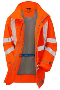 PULSAR EVO250 EVOLUTION Hi Vis Orange Storm Coat Open