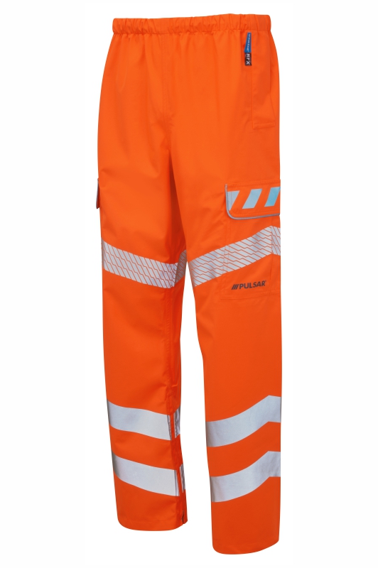 PULSAR EVO251 EVOLUTION Hi Vis Orange Over Trouser Angle Front