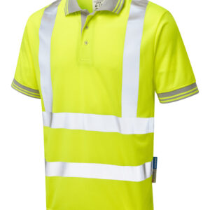 Pulsar P175 Hi Vis Short Sleeved Polo Shirt Yellow - Front Angle