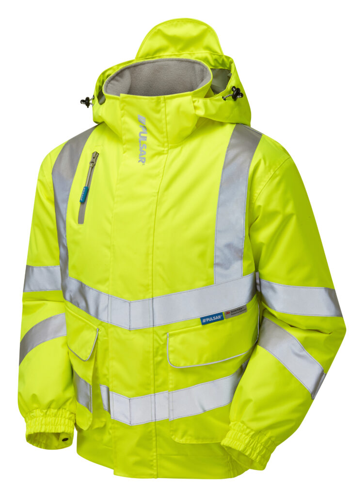 Pulsar P191 Hi Vis Yellow Waterproof Coat - Front